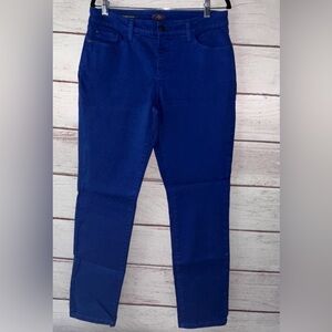 NYDJ Alina Legging Jeans –Size 12 – Bold Cobalt Blue – Made in USA Dressy Office